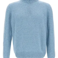 Джемпер тонкой вязки с воротником на молнии