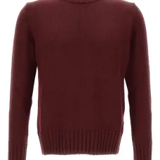 Рифлёный свитер с круглым вырезом