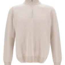 Свитер на молнии с высоким воротником