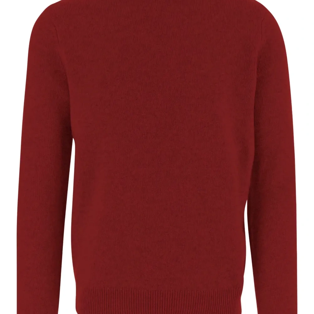 Кашемировый свитер в рубчик с круглым вырезом