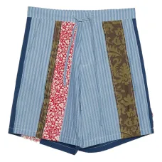 Шорты с эффектом пэчворк