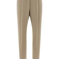 Брюки с эластичной талией и плиссировкой