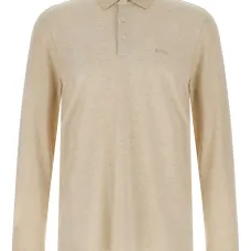 Поло с длинными рукавами и вышитым логотипом