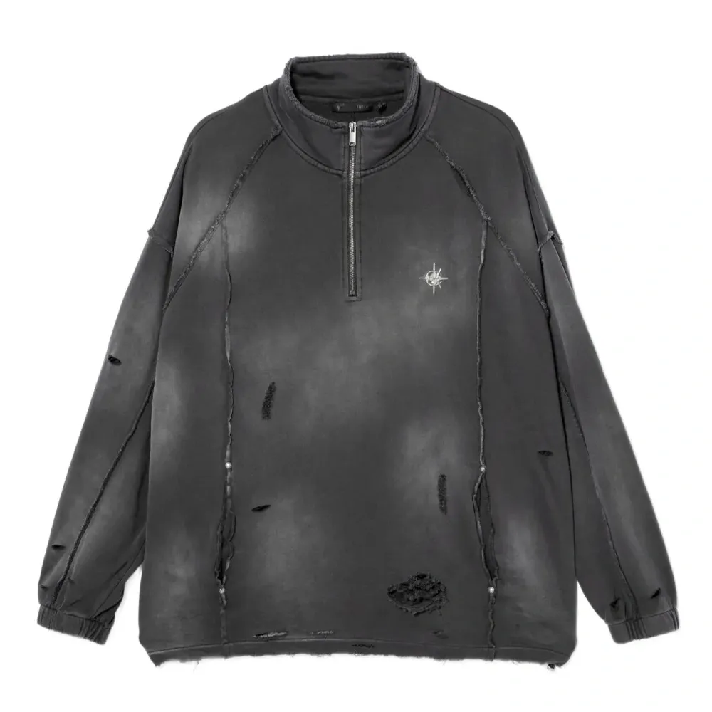 Толстовка с эффектом потертости