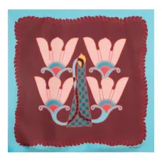 Шелковый платок с принтом