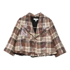 Куртка в клетку с пайетками Куртка в клетку с пайетками