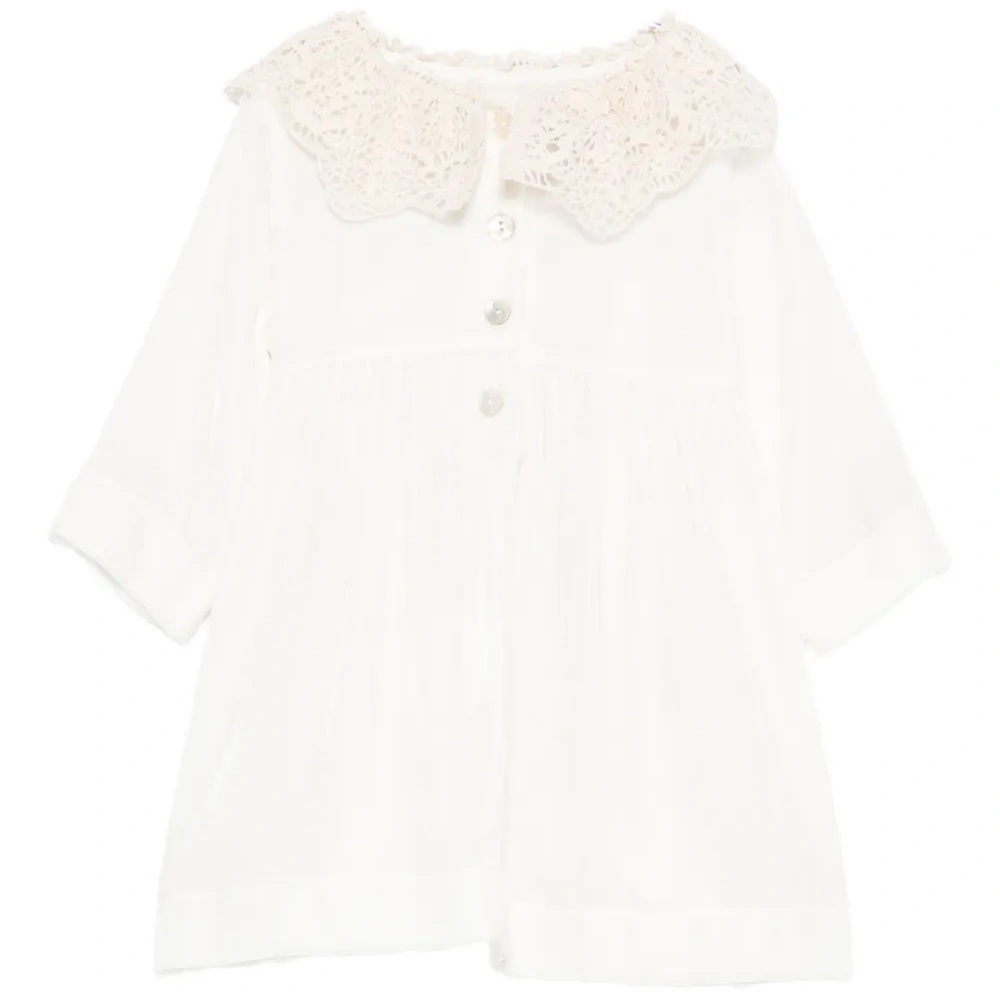 Платье с вязаным воротником