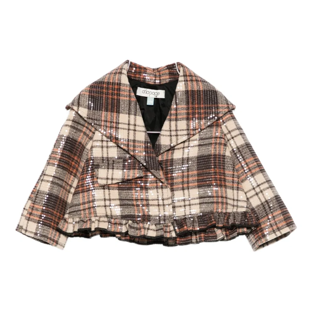Пиджак в клетку с пайетками
