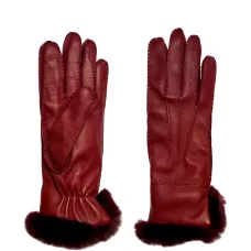 Перчатки с меховой отделкой