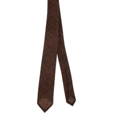Галстук из шерсти с геометрическим узором