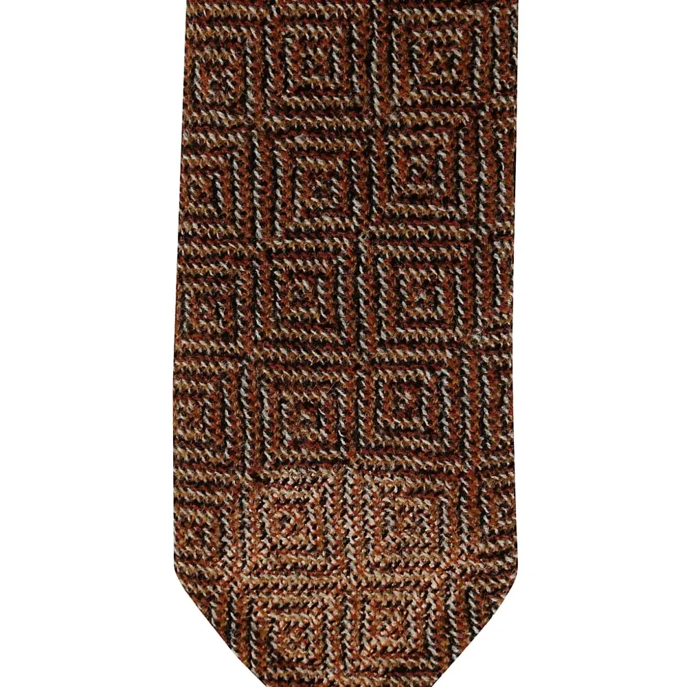 Галстук из шерсти с геометрическим узором
