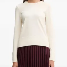 Свитер с манжетами на пуговицах