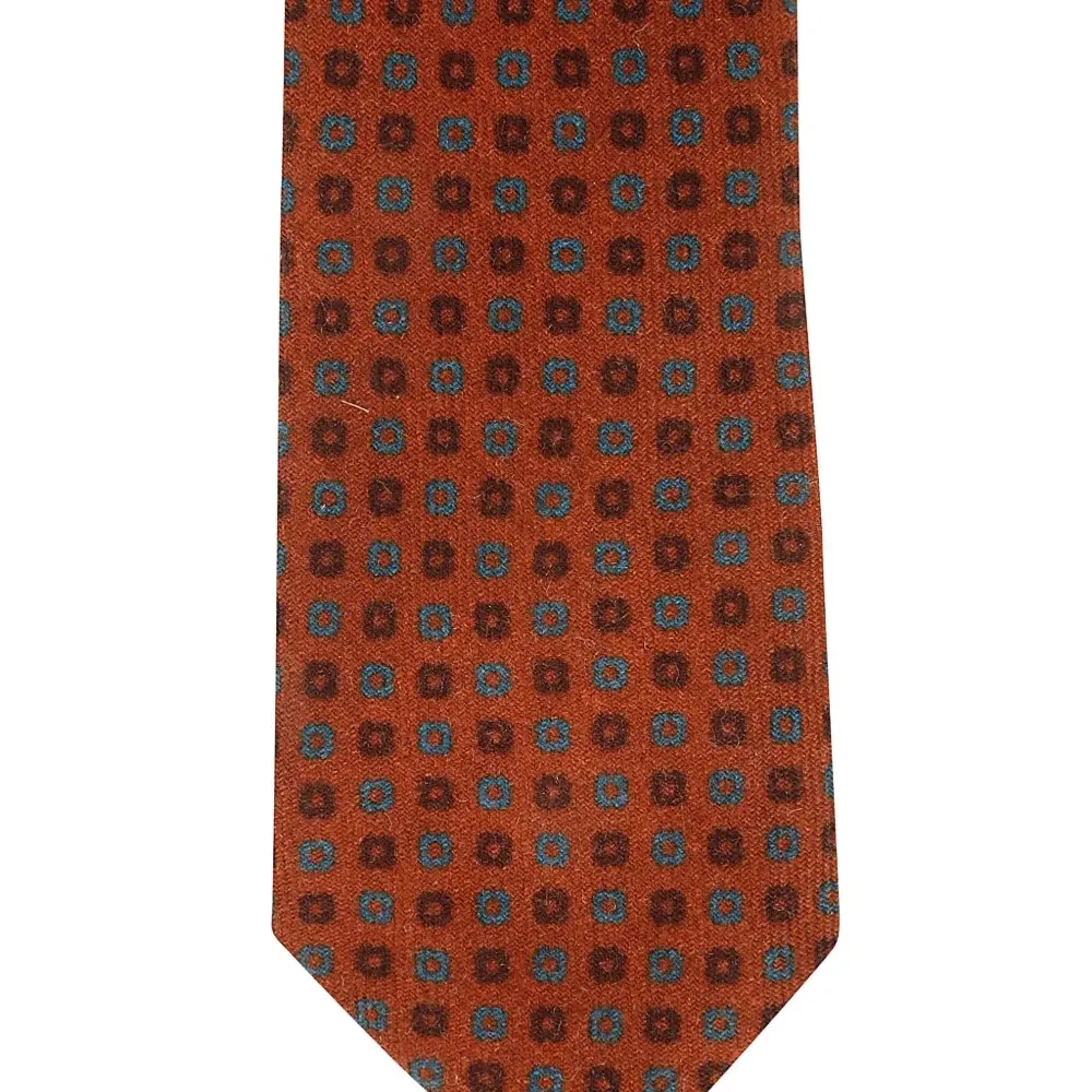 Галстук из шерсти с геометрическим узором