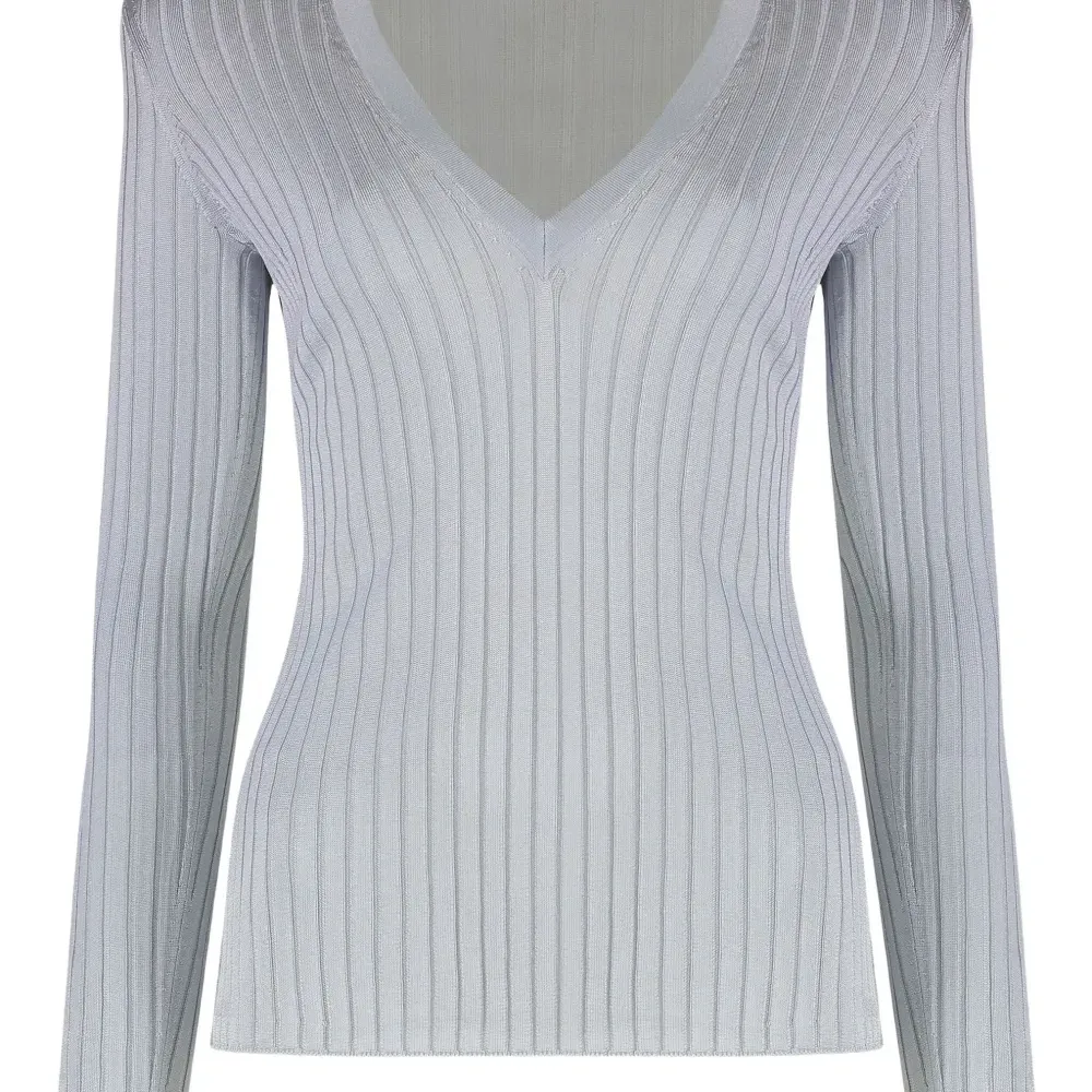 Топ в рубчик с подплечниками