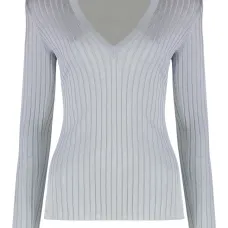 Топ в рубчик с подплечниками Топ в рубчик с подплечниками