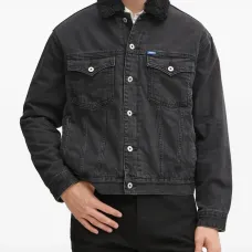 Куртка с фактурным воротником