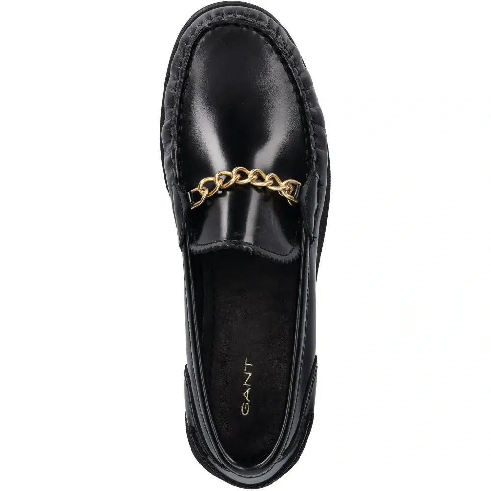 Лоферы с декоративной цепочкой