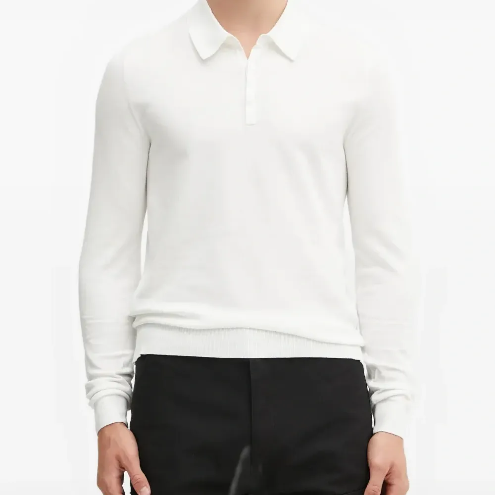 Вязаное поло на пуговицах