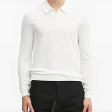 Вязаное поло на пуговицах