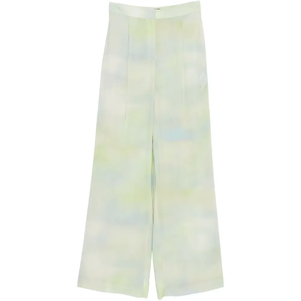 Расклешенные брюки с принтом тай-дай