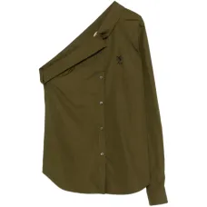 Рубашка на одно плечо с вышивкой