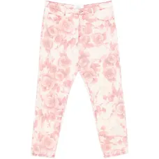 Джинсы с цветочным принтом