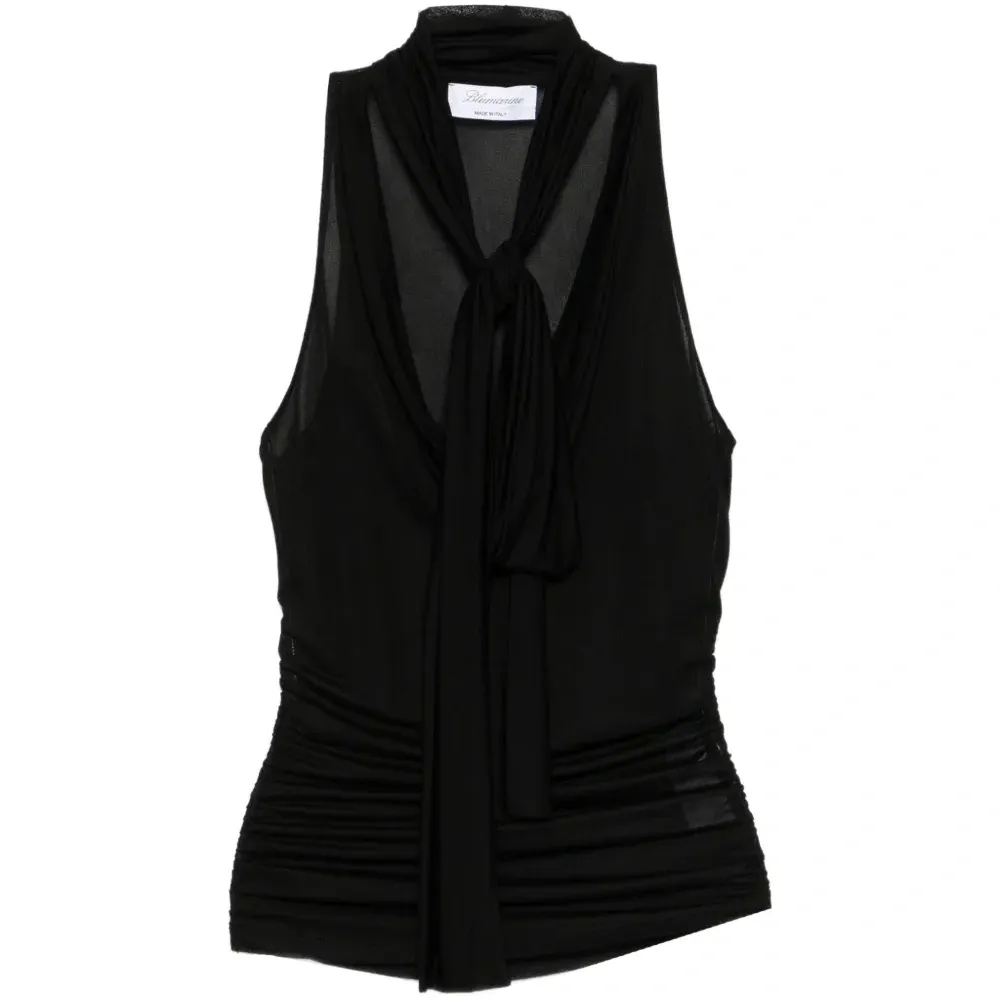 Блузка-халтер с бантом