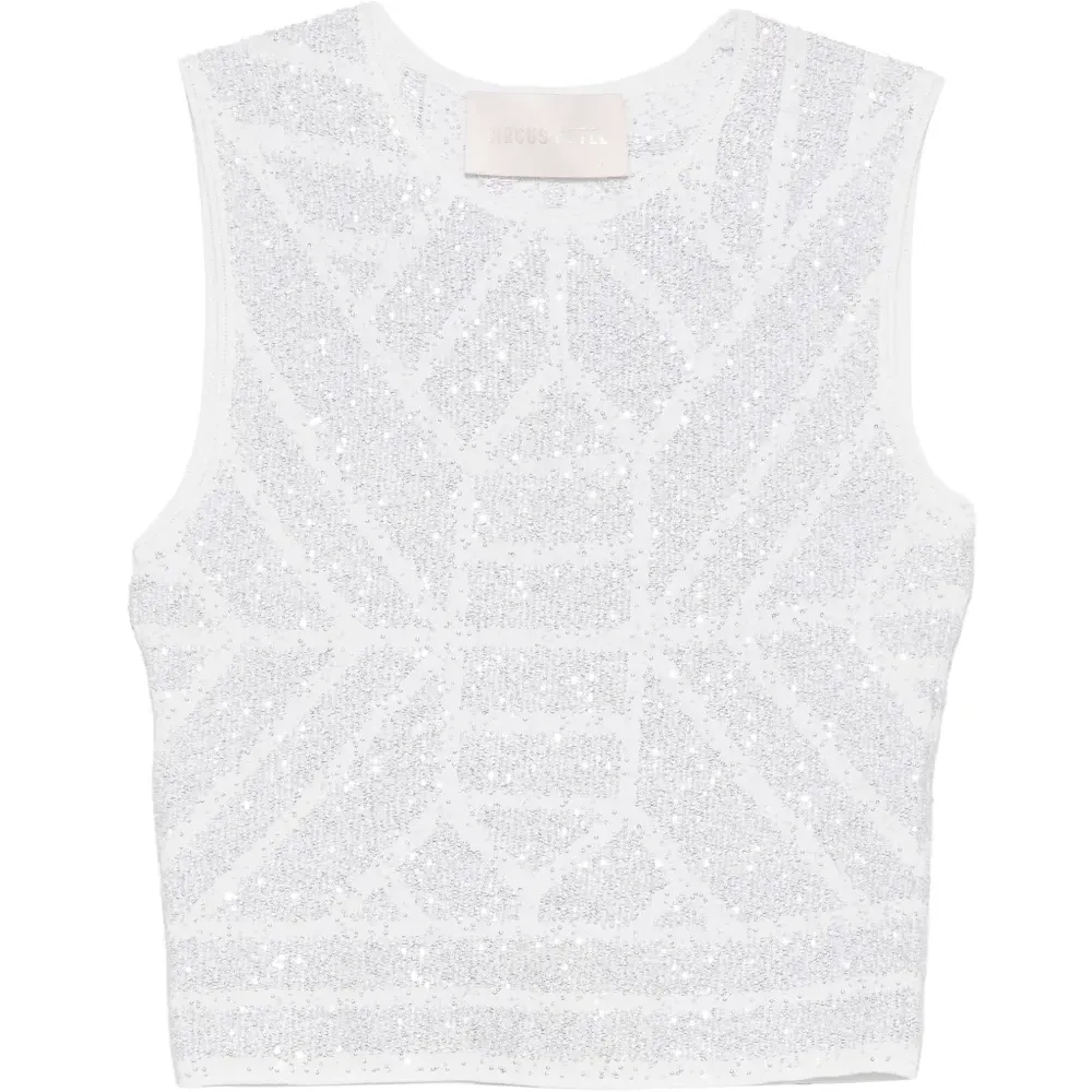 Топ без рукавов с пайетками