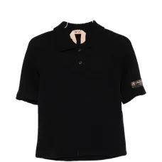 Вязаное поло на пуговицах