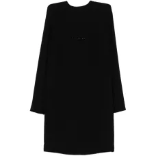 Мини-платье с длинными рукавами и высоким воротом Мини-платье с длинными рукавами и высоким воротом