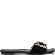 Босоножки Shine Buckle с кристаллами