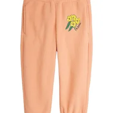 Брюки с цветочной вышивкой