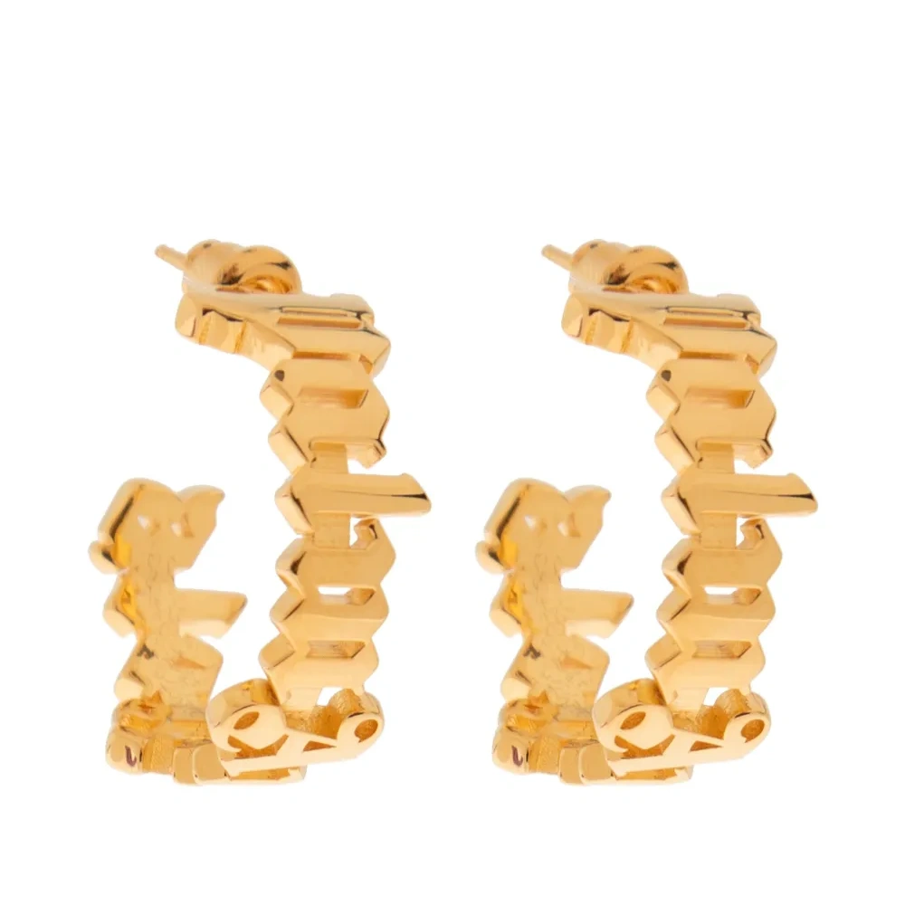 Серьги-кольца с логотипом