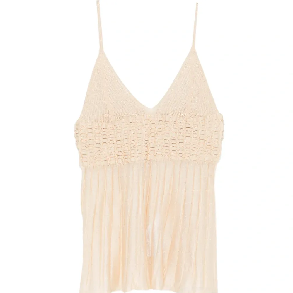 Плиссированный топ с V-образным вырезом Плиссированный топ с V-образным вырезом