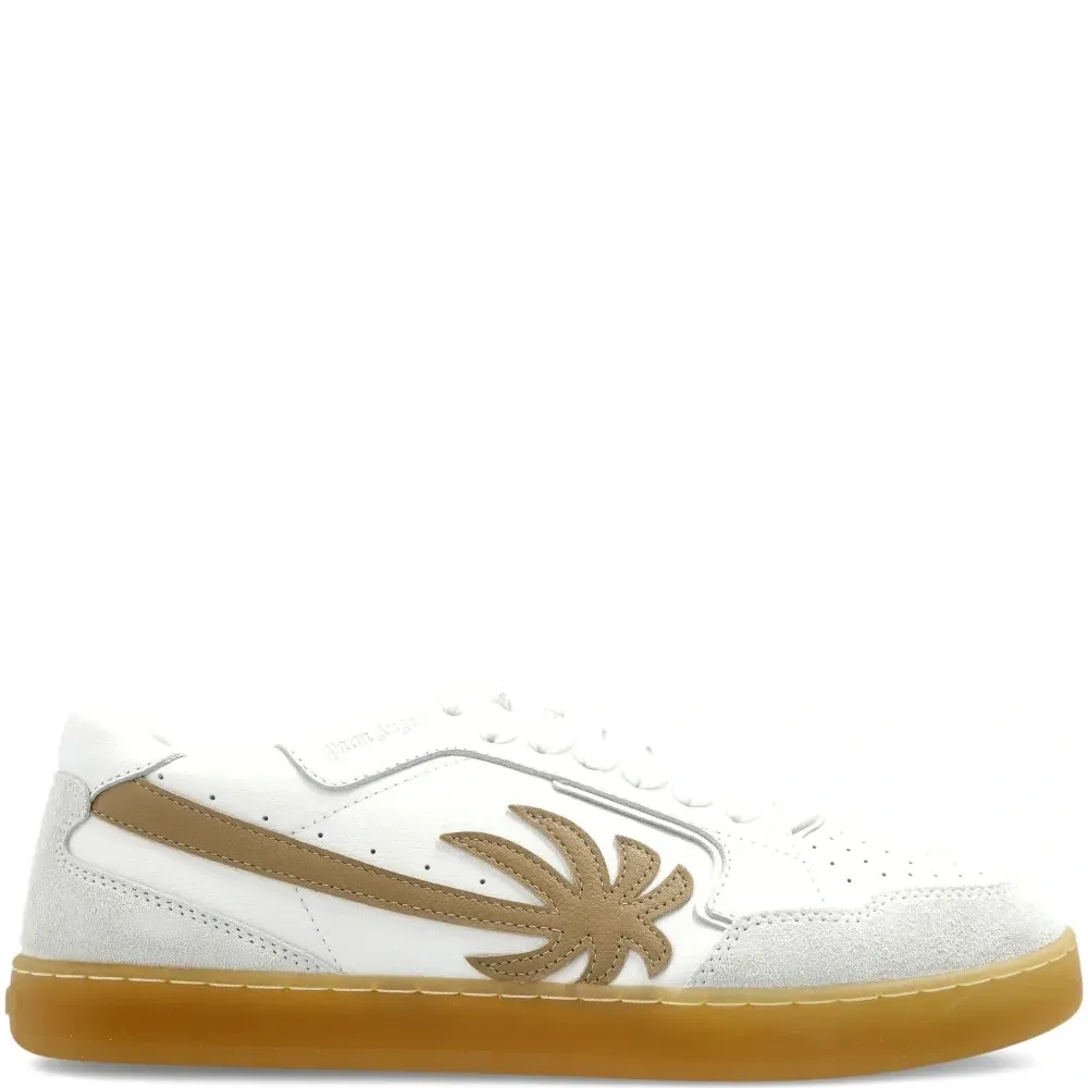 Кроссовки из кожи с пальмами