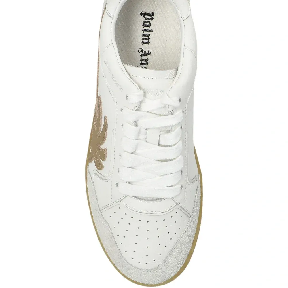 Кроссовки из кожи с пальмами