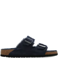 Шлёпанцы Arizona на плоской подошве с отделкой из овчины Шлёпанцы Arizona на плоской подошве с отделкой из овчины