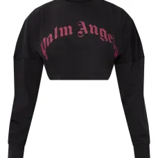 Укороченный топ с длинными рукавами