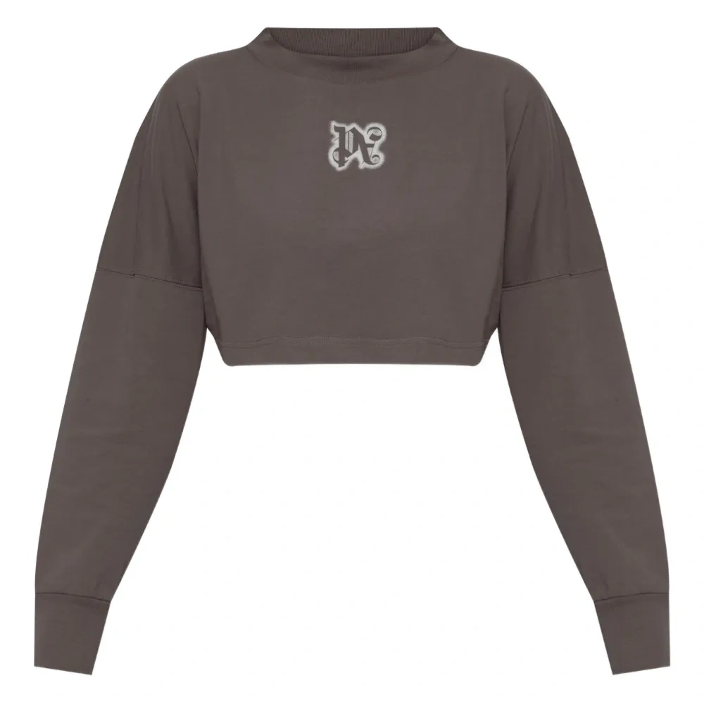 Укороченный свитшот с логотипом