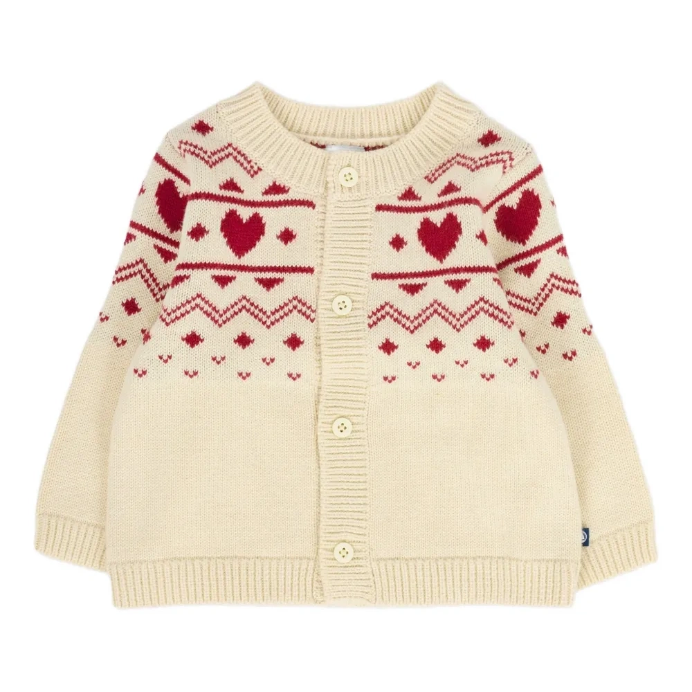 Кардиган с узором в виде сердец