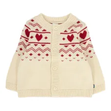 Кардиган с узором в виде сердец