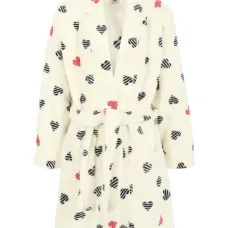 Халат с сердечным узором