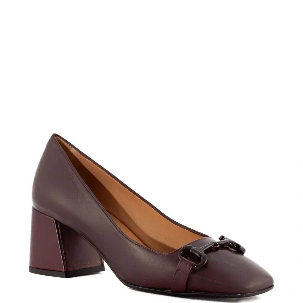 Кожаные туфли-лодочки на каблуке 60 мм