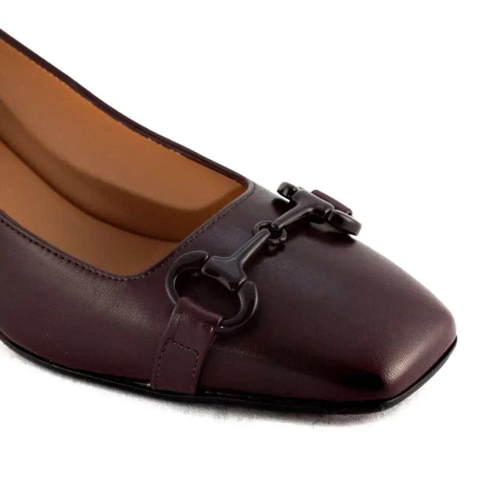 Кожаные туфли-лодочки на каблуке 60 мм