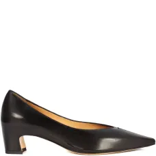 Кожаные туфли-лодочки на каблуке 40 мм Кожаные туфли-лодочки на каблуке 40 мм