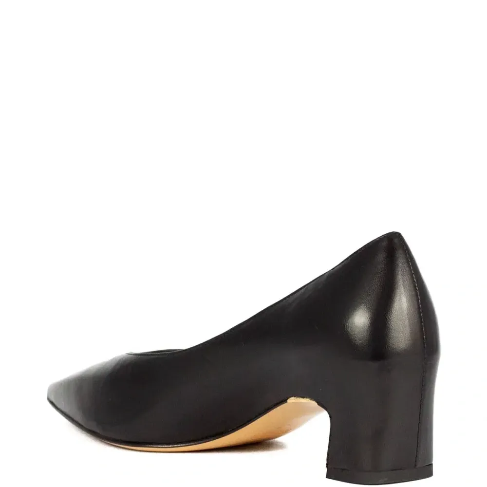 Кожаные туфли-лодочки на каблуке 40 мм