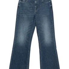 Джинсы с эффектом потертостей