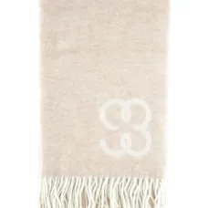 Шарф с бахромой и логотипом