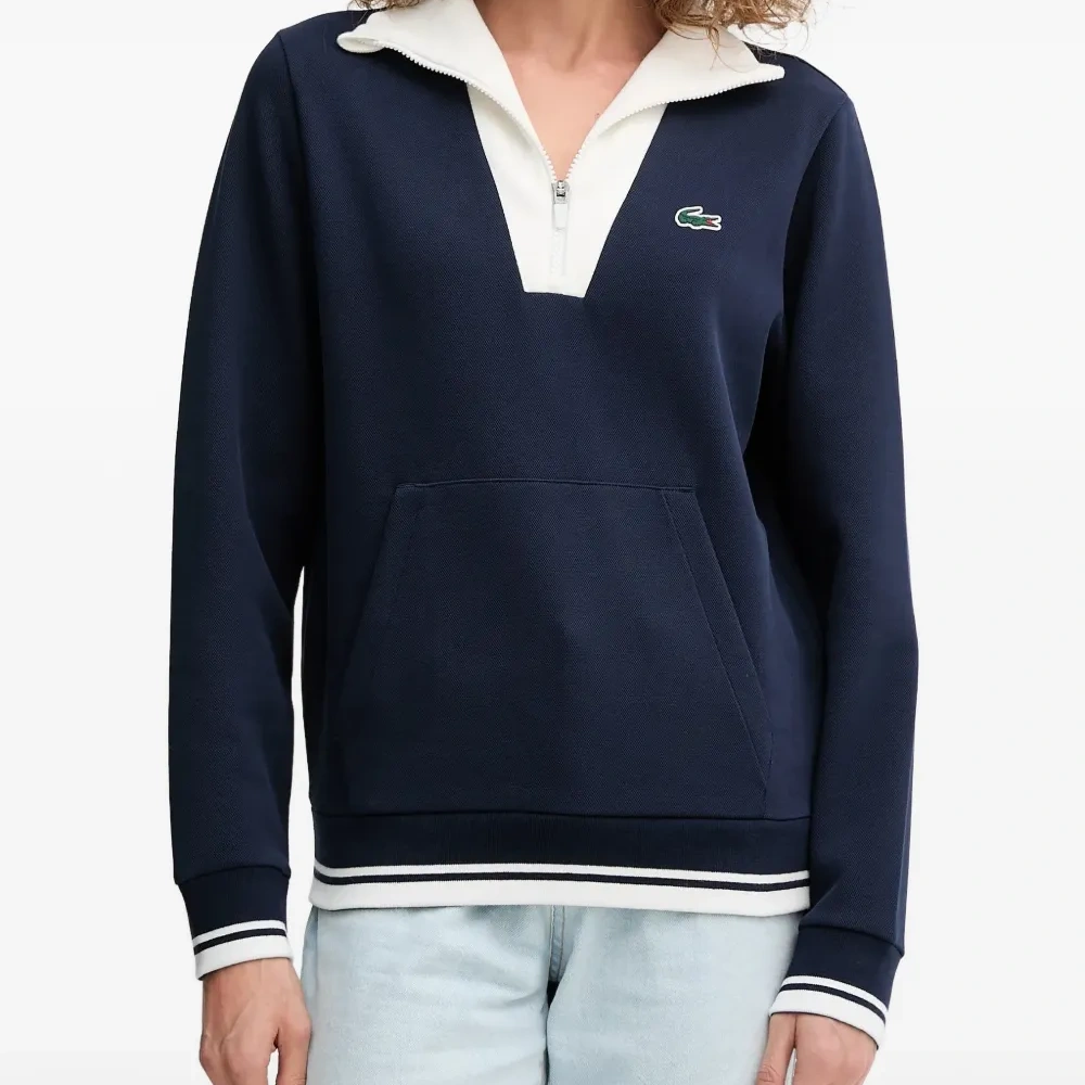 Теннисный свитшот с четверной молнией в винтажном стиле