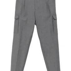 Плиссированные брюки с накладными карманами